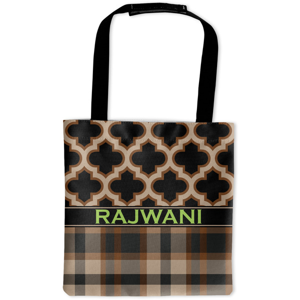 Custom Moroccan & Plaid Auto Back Seat Organizer Bag (Personalized)