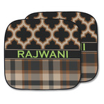 Moroccan & Plaid Car Sun Shade - Two Piece (Personalized)