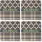 Moroccan & Plaid Coaster Rubber Back - Apvl