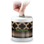 Moroccan & Plaid Coin Bank (Personalized)