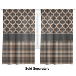 Moroccan & Plaid Curtain Panel - Custom Size