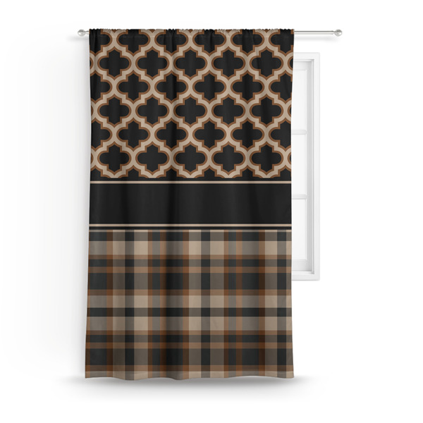 Custom Moroccan & Plaid Curtain Panel - Custom Size