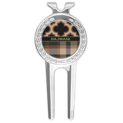 Moroccan & Plaid Golf Divot Tool & Ball Marker (Personalized)