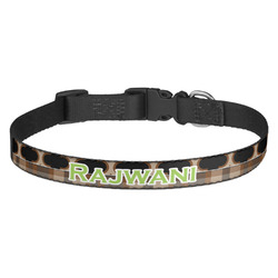 Moroccan & Plaid Dog Collar - Medium (Personalized)