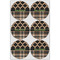 Moroccan & Plaid Drink Topper - XLarge - Set of 6