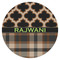 Moroccan & Plaid Drink Topper - XLarge - Single