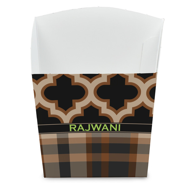 Custom Moroccan & Plaid French Fry Favor Boxes (Personalized)