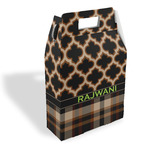 Moroccan & Plaid Gable Favor Box (Personalized)