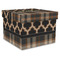 Moroccan & Plaid Gift Boxes with Lid - Canvas Wrapped - XX-Large - Front/Main