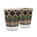 Moroccan & Plaid Glass Shot Glass - 1.5 oz (Personalized)