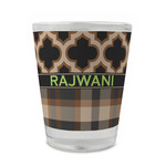 Moroccan & Plaid Glass Shot Glass - 1.5 oz - Single (Personalized)