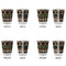 Moroccan & Plaid Glass Shot Glass - Standard - Set of 4 - APPROVAL