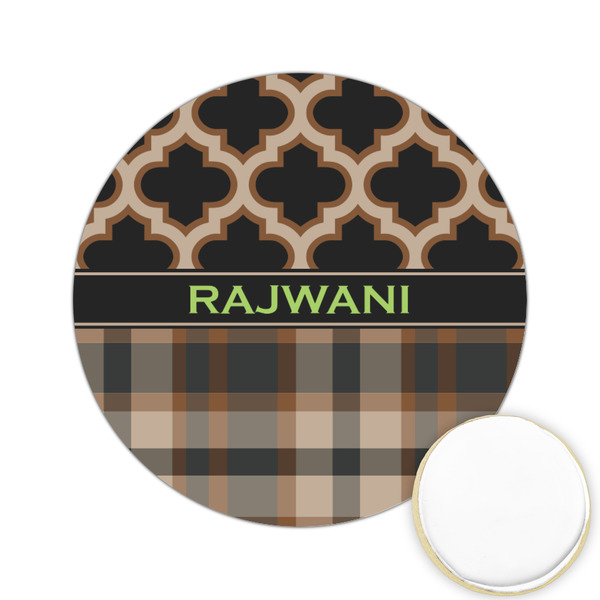 Custom Moroccan & Plaid Printed Cookie Topper - 2.15" (Personalized)