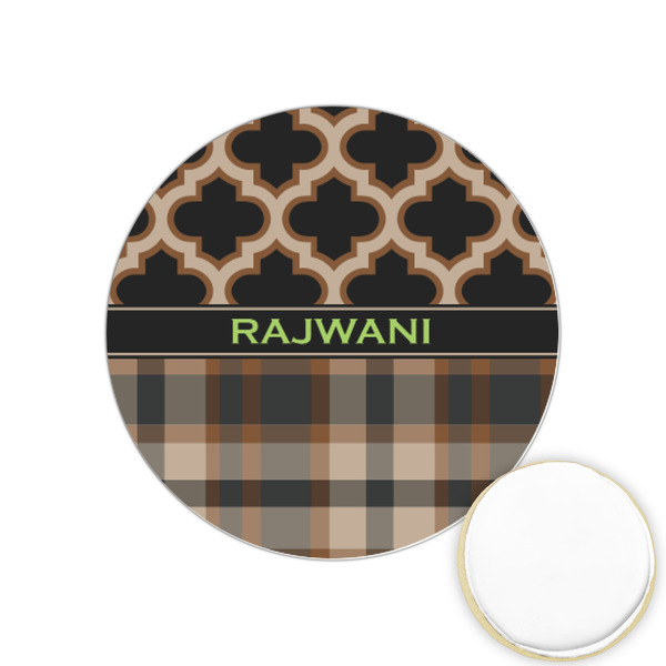 Custom Moroccan & Plaid Printed Cookie Topper - 1.25" (Personalized)