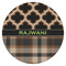 Moroccan & Plaid Icing Circle - XSmall - Single