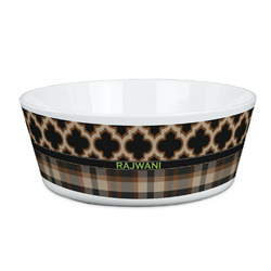Moroccan & Plaid Kid's Bowl (Personalized)