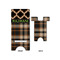 Moroccan & Plaid Large Phone Stand - Front & Back