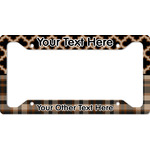 Moroccan & Plaid License Plate Frame - Style A (Personalized)