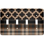 Moroccan & Plaid Light Switch Cover (4 Toggle Plate)