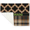 Moroccan & Plaid Linen Placemat - Folded Corner (single side)