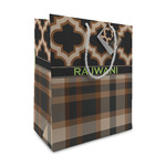 Moroccan & Plaid Medium Gift Bag (Personalized)