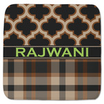 Moroccan & Plaid Memory Foam Bath Mat - 48"x48" (Personalized)