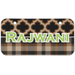 Moroccan & Plaid Mini/Bicycle License Plate (2 Holes) (Personalized)