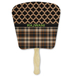 Moroccan & Plaid Paper Fan (Personalized)