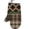 Moroccan & Plaid Personalized Oven Mitt - Left