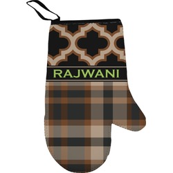 Moroccan & Plaid Right Oven Mitt (Personalized)