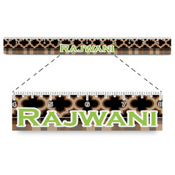 Moroccan & Plaid Plastic Ruler - 12" (Personalized)