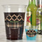 Moroccan & Plaid Plastic Shot Glasses - In Context