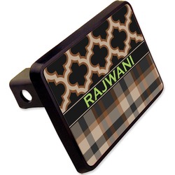 Moroccan & Plaid Rectangular Trailer Hitch Cover - 2" (Personalized)