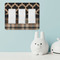 Moroccan & Plaid Rocker Light Switch Covers - Triple - IN CONTEXT