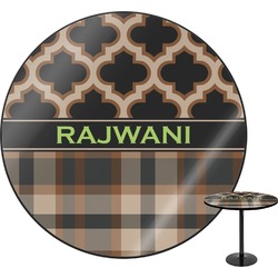 Moroccan & Plaid Round Table - 30" (Personalized)
