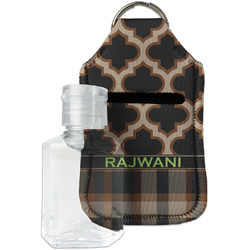 Moroccan & Plaid Hand Sanitizer & Keychain Holder - Small (Personalized)