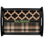 Moroccan & Plaid Wooden Tray (Personalized)