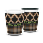 Moroccan & Plaid Ceramic Shot Glass - 1.5 oz (Personalized)