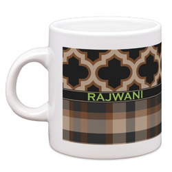 Moroccan & Plaid Espresso Cup (Personalized)