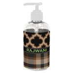 Moroccan & Plaid Plastic Soap / Lotion Dispenser (8 oz - Small - White) (Personalized)