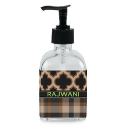Moroccan & Plaid Glass Soap & Lotion Bottle - Single Bottle (Personalized)