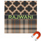 Moroccan & Plaid Square Car Magnet