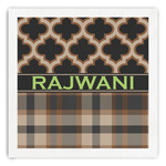 Moroccan & Plaid Paper Dinner Napkins (Personalized)