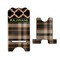 Moroccan & Plaid Stylized Phone Stand - Front & Back - Large