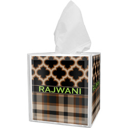 Moroccan & Plaid Tissue Box Cover (Personalized)