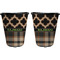 Moroccan & Plaid Trash Can Black - Front and Back - Apvl