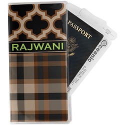 Moroccan & Plaid Travel Document Holder