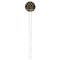 Moroccan & Plaid White Plastic 7" Stir Stick - Round - Single Stick