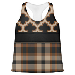 Moroccan & Plaid Womens Racerback Tank Top - Large