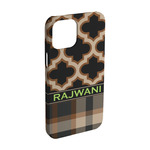 Moroccan & Plaid iPhone Case - Plastic - iPhone 15 Pro (Personalized)